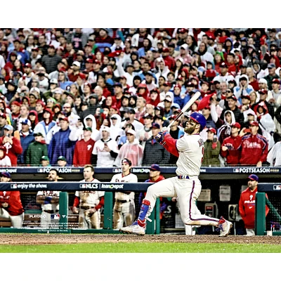 Bryce Harper Philadelphia Phillies Unsigned Hits a Home-Run Game 5 of the National League Championship Series Photograph