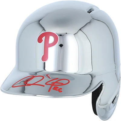 Chase Utley Philadelphia Phillies Autographed Chrome Mini Batting Helmet 