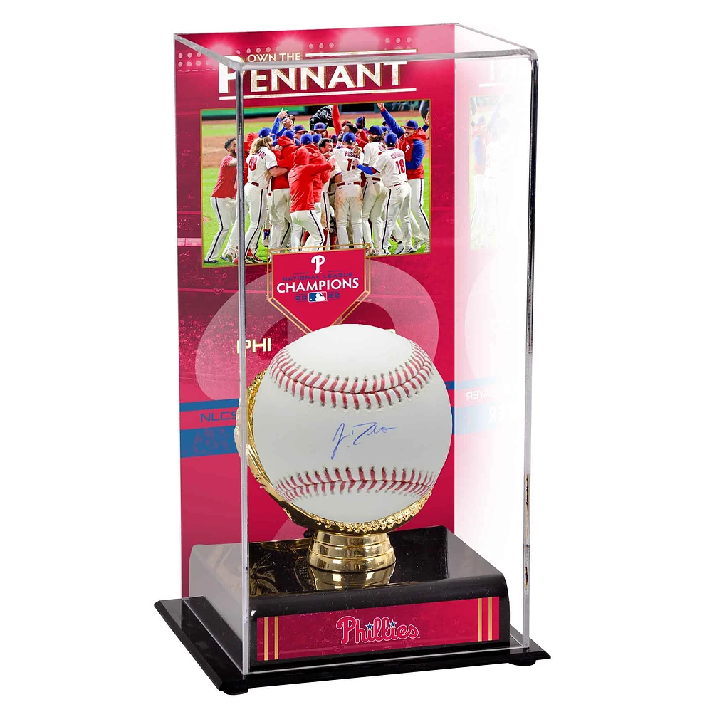 J.T. Realmuto Philadelphia Phillies Autographed Baseball and 2022 National League Champions Sublimated Baseball Display Case