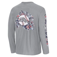 T-shirt à manches longues Tommy Bahama gris pour homme, Tropic Curveball Lux, Philadelphia Phillies