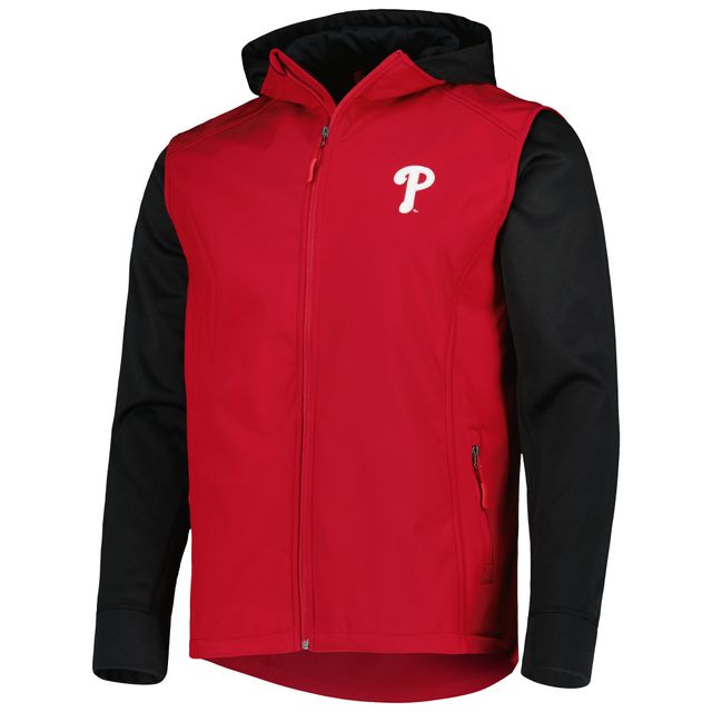 Blouson Dunbrooke rouge/noir des Phillies de Philadelphie entièrement zippé pour homme