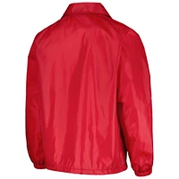 Men's Dunbrooke  Red Philadelphia Phillies Coach's Raglan Full-Snap Windbreaker Jacket