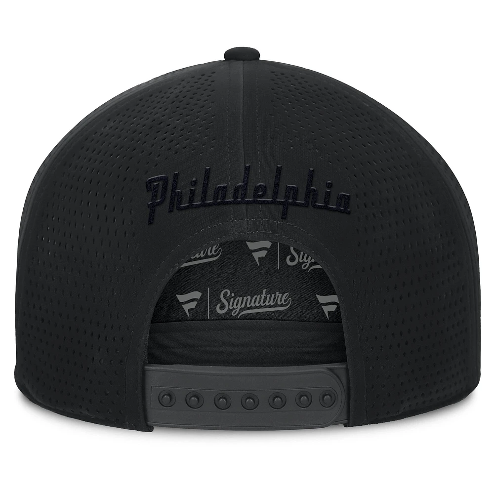 Men's Fanatics Black Philadelphia Phillies Horizon Snapback Hat