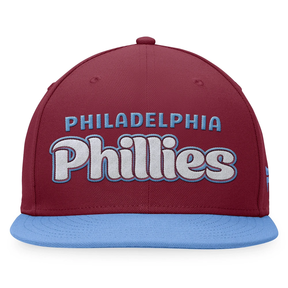 Men's Fanatics Burgundy Philadelphia Phillies Cooperstown Collection Hurler Fitted Hat