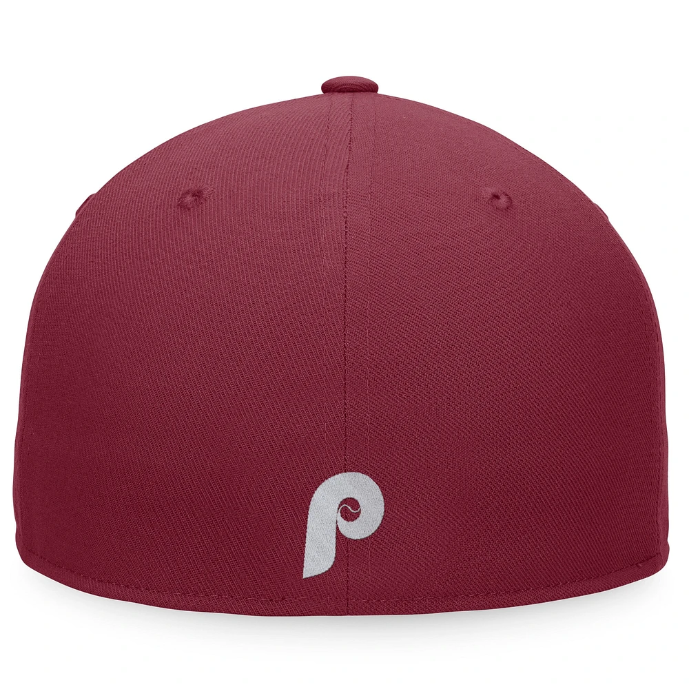 Men's Fanatics Burgundy Philadelphia Phillies Cooperstown Collection Hurler Fitted Hat