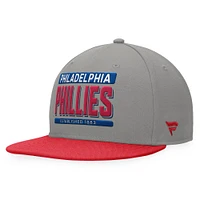 Men's Fanatics Gray/Red Philadelphia Phillies Line Drive Two-Tone Snapback Hat