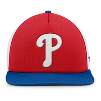 Men's Fanatics Red/White Philadelphia Phillies Fundamental Foam Front Snapback Hat