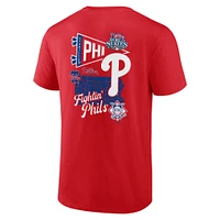 Men's Fanatics Red Philadelphia Phillies Split Zone T-Shirt