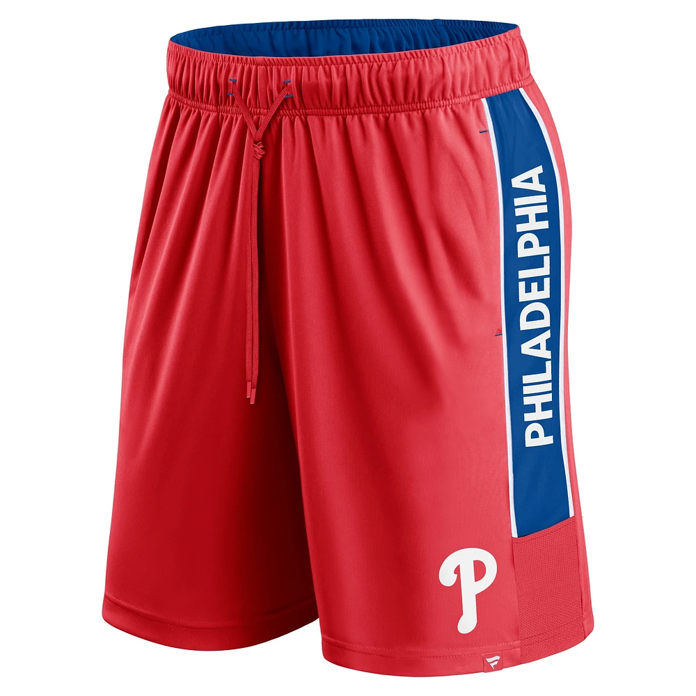 Men's Fanatics Red Philadelphia Phillies Win The Match Defender Shorts