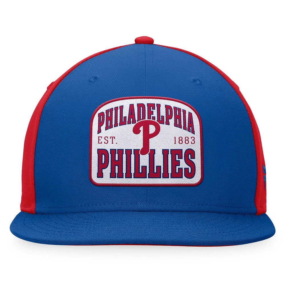 Men's Fanatics Royal/Red Philadelphia Phillies Cycle Snapback Hat