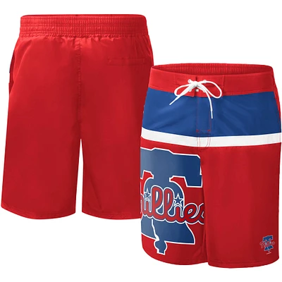 Short de bain Sea Wind G-III Sports by Carl Banks rouge des Phillies Philadelphie pour homme