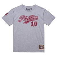 Men's Mitchell & Ness Darren Daulton Heather Gray Philadelphia Phillies Cooperstown Collection Player T-Shirt