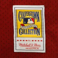 Men's Mitchell & Ness Darren Daulton Red Philadelphia Phillies Cooperstown Mesh Batting Practice Jersey