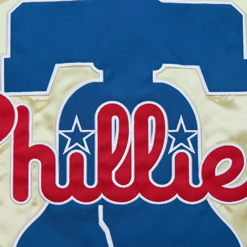 Men's Mitchell & Ness Gold Philadelphia Phillies OG 2.0 Lightweight Satin Full-Zip Jacket