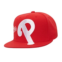 Men's Mitchell & Ness  Red Philadelphia Phillies Big Time Snapback Hat