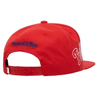 Men's Mitchell & Ness  Red Philadelphia Phillies Big Time Snapback Hat