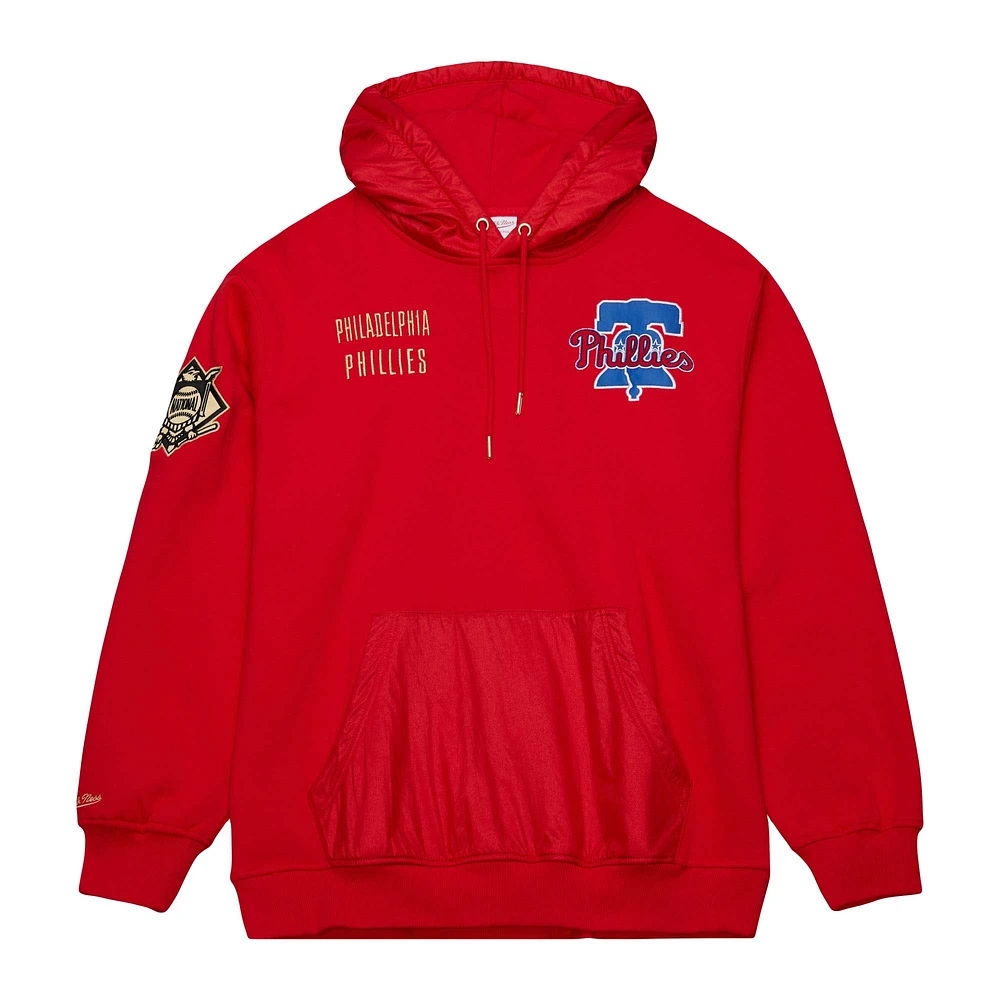 Men's Mitchell & Ness Red Philadelphia Phillies Team OG 2.0 Current Logo Pullover Hoodie