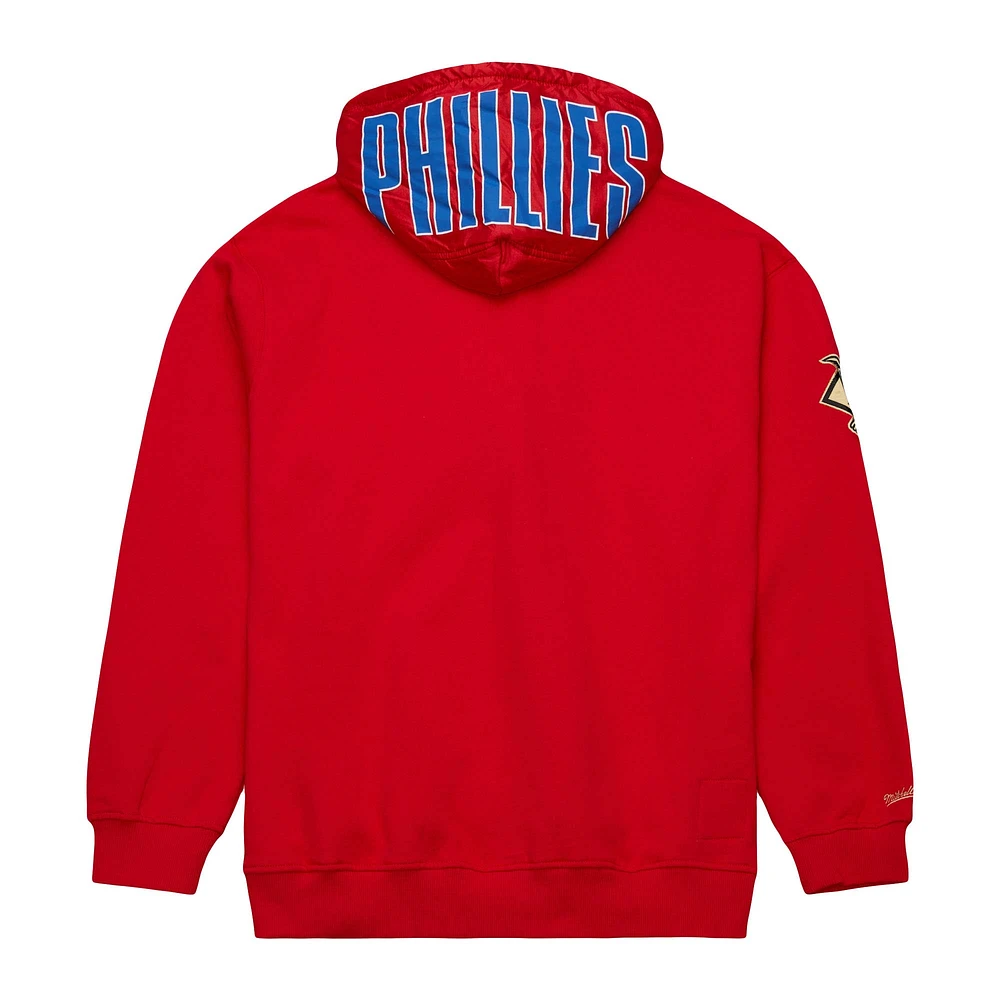 Men's Mitchell & Ness Red Philadelphia Phillies Team OG 2.0 Current Logo Pullover Hoodie