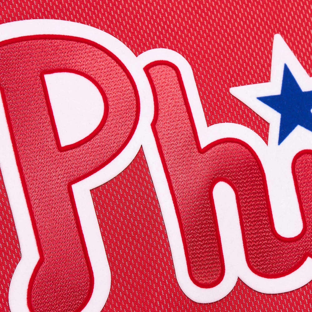 Maillot d'entraînement au bâton Mitchell & Ness Roy Halladay rouge Philadelphia Phillies Cooperstown Collection 2010 pour hommes