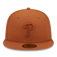 Men's New Era Brown Philadelphia Phillies Spring Color 59FIFTY Fitted Hat