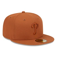 Men's New Era Brown Philadelphia Phillies Spring Color 59FIFTY Fitted Hat