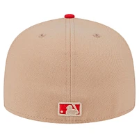 Men's New Era Khaki Philadelphia Phillies 59FIFTY Fitted Hat