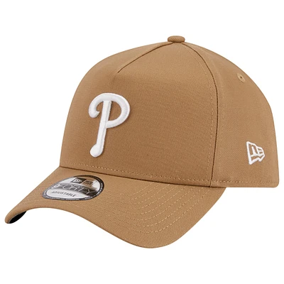 Casquette réglable kaki Philadelphia Phillies A-Frame 9FORTY New Era pour hommes