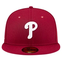Men's New Era Maroon Philadelphia Phillies Atmos Animal Undervisor 59FIFTY Fitted Hat