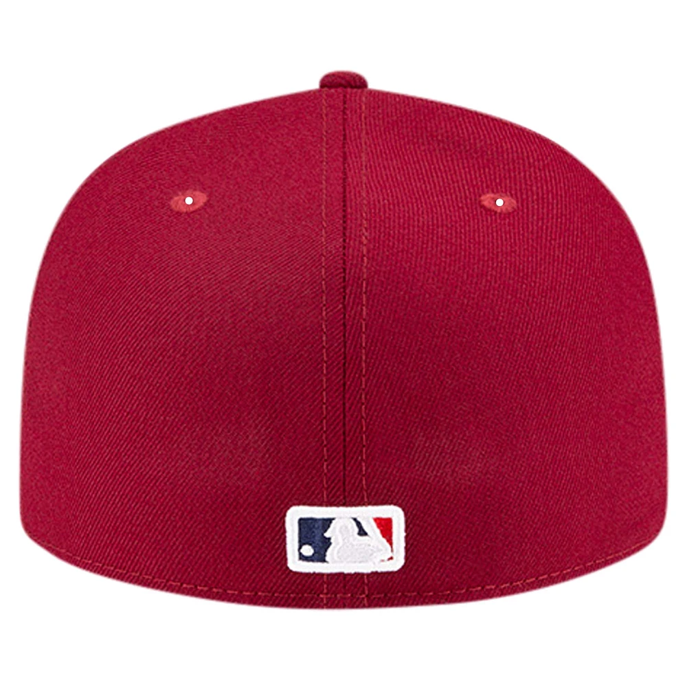 Men's New Era Maroon Philadelphia Phillies Atmos Animal Undervisor 59FIFTY Fitted Hat