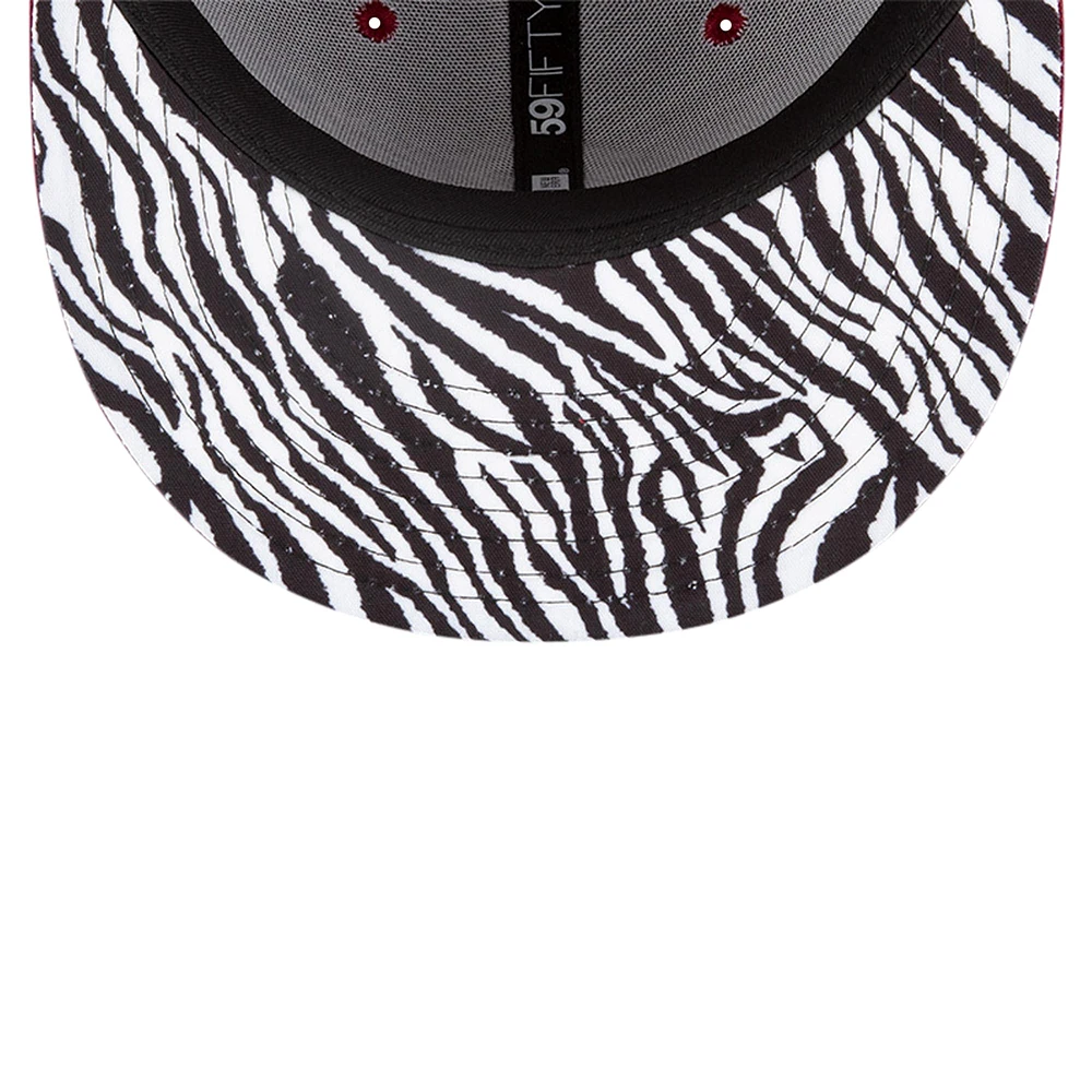 Men's New Era Maroon Philadelphia Phillies Atmos Animal Undervisor 59FIFTY Fitted Hat