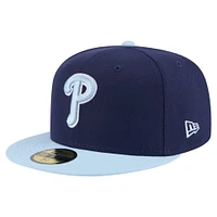 Casquette ajustée 59FIFTY bicolore bleu marine/bleu clair New Era pour homme