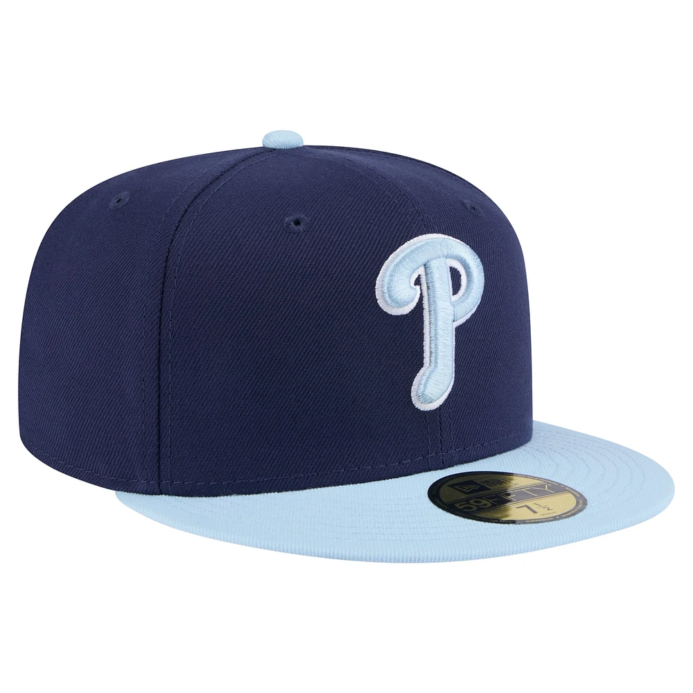 Casquette ajustée 59FIFTY bicolore bleu marine/bleu clair New Era pour homme