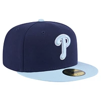 Casquette ajustée 59FIFTY bicolore bleu marine/bleu clair New Era pour homme