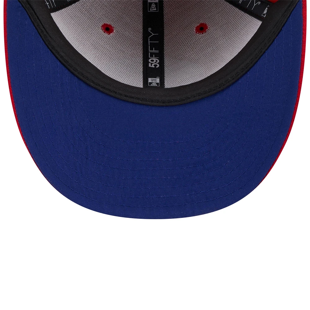 Men's New Era  Red Philadelphia Phillies 2024 Clubhouse Low Profile 59FIFTY Fitted Hat