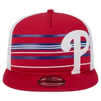 Men's New Era  Red Philadelphia Phillies 9FIFTY A-Frame Trucker Snapback Hat