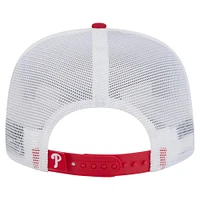 Men's New Era  Red Philadelphia Phillies 9FIFTY A-Frame Trucker Snapback Hat