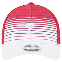 Men's New Era  Red Philadelphia Phillies Gradient 9FORTY M-Crown Adjustable Hat