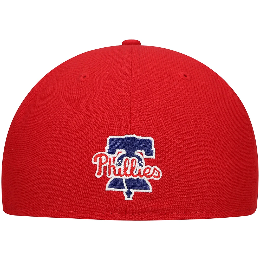 Men's New Era Red Philadelphia Phillies Shadow Logo 59FIFTY Fitted Hat