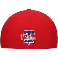 Men's New Era Red Philadelphia Phillies Shadow Logo 59FIFTY Fitted Hat