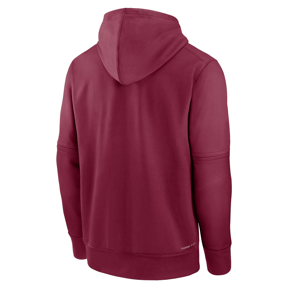Sweat à capuche Nike Bordeaux Philadelphia Phillies Authentic Collection Practice Performance pour homme