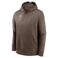 Sweat à capuche Nike pour hommes, marron clair, Philadelphia Phillies Statement