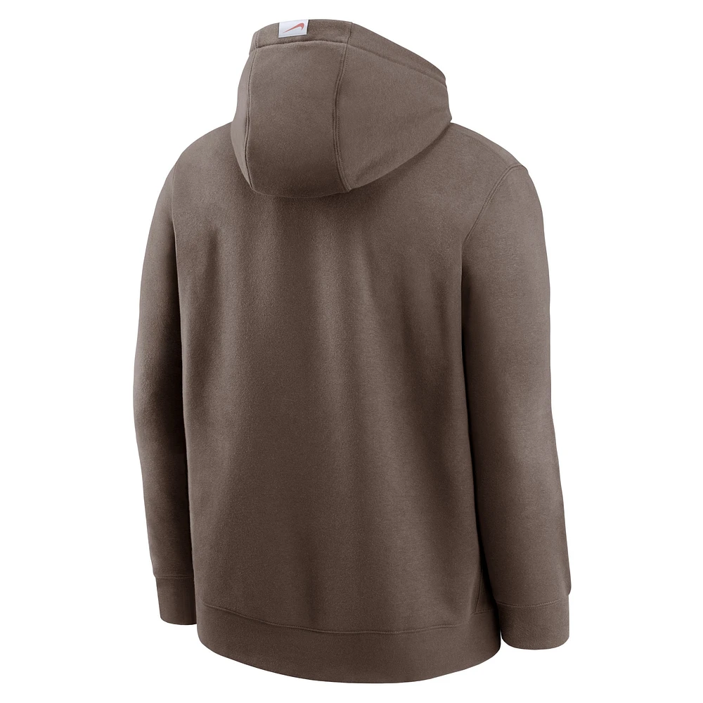 Sweat à capuche Nike pour hommes, marron clair, Philadelphia Phillies Statement