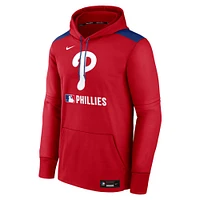Men's Nike Red Philadelphia Phillies Authentic Collection Performance Pullover Hoodie