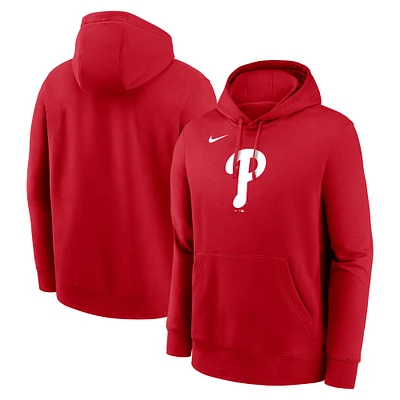 Sweat à capuche Nike rouge Philadelphia Phillies Logo Club Fleece pour homme