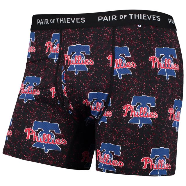 Paire de voleurs pour homme Noir Phillies Philadelphie Super Fit 2-Pack Boxer Briefs Set