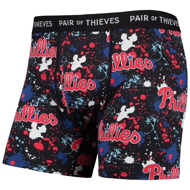 Paire de voleurs pour homme Noir Phillies Philadelphie Super Fit 2-Pack Boxer Briefs Set
