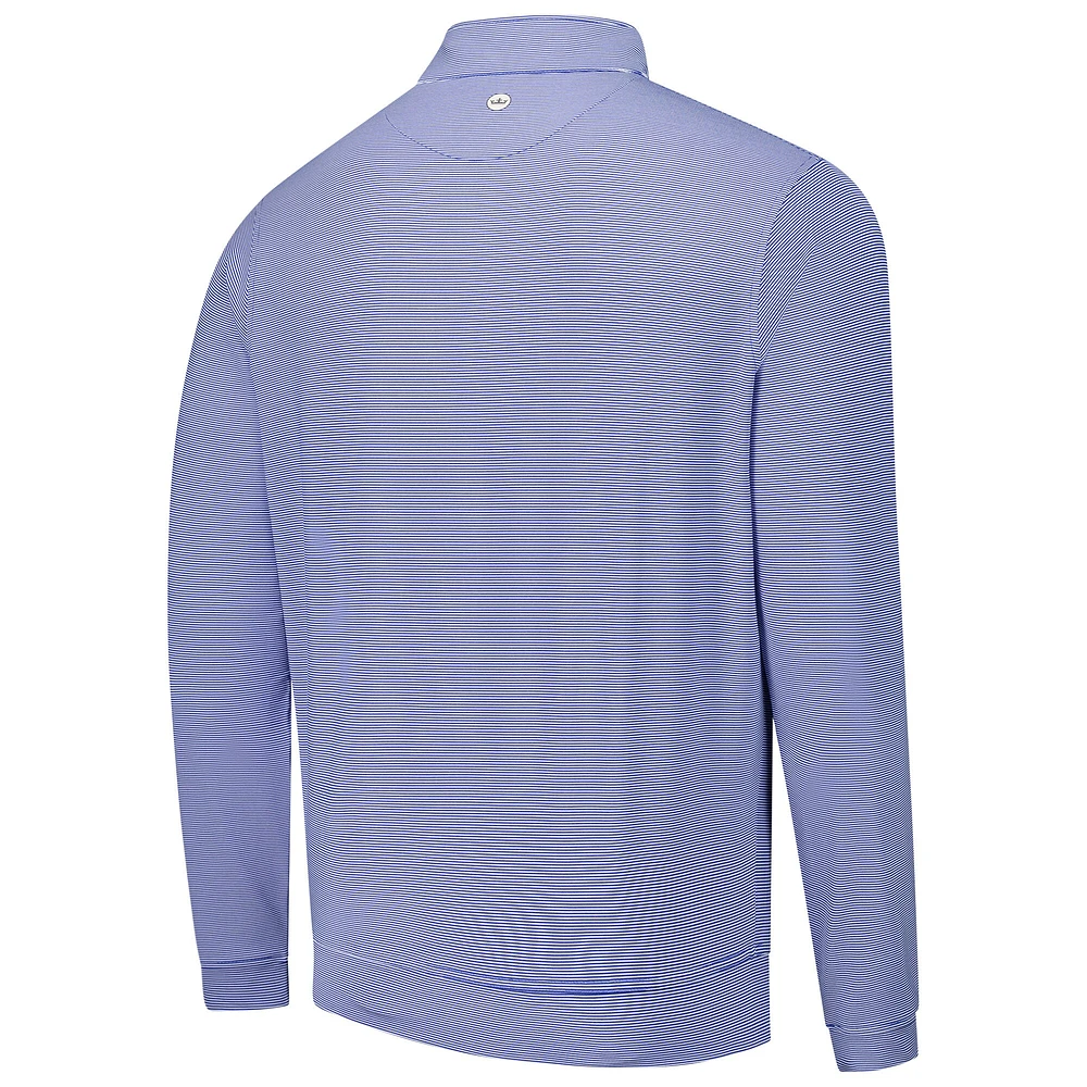 Men's Peter Millar Royal Philadelphia Phillies Perth Sugar Stripe Performance Quarter-Zip Top