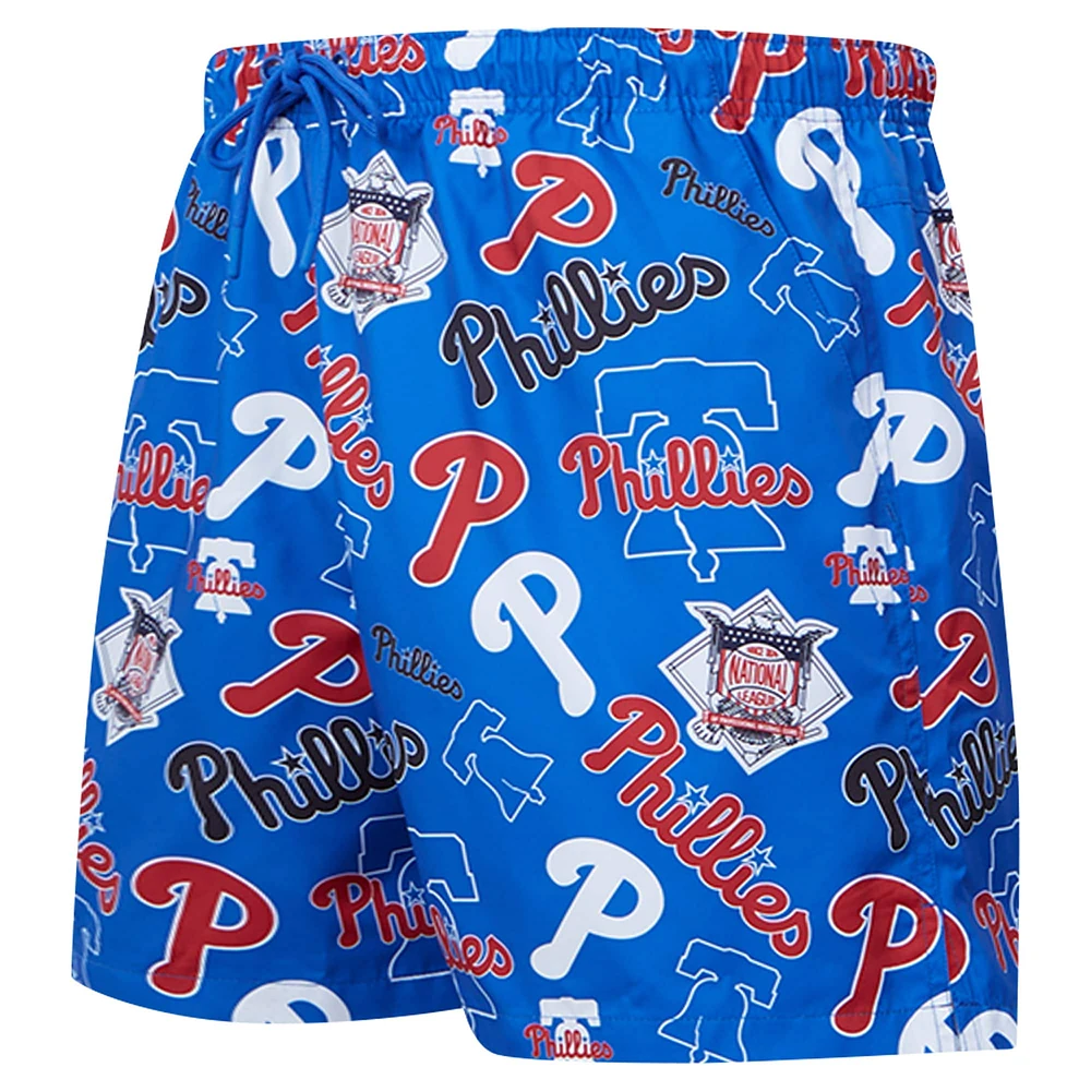 Men's Pro Standard Royal Philadelphia Phillies Toss Logo Woven Shorts