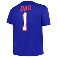 Men's Profile Royal Philadelphia Phillies Big & Tall #1 Dad T-Shirt
