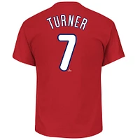 Men's Profile Trea Turner Red Philadelphia Phillies Big & Tall Name Number T-Shirt